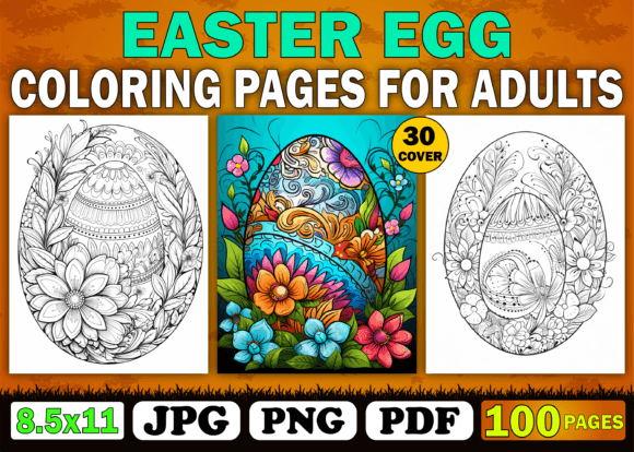 Easter Egg Coloring Pages for Adult Creativity