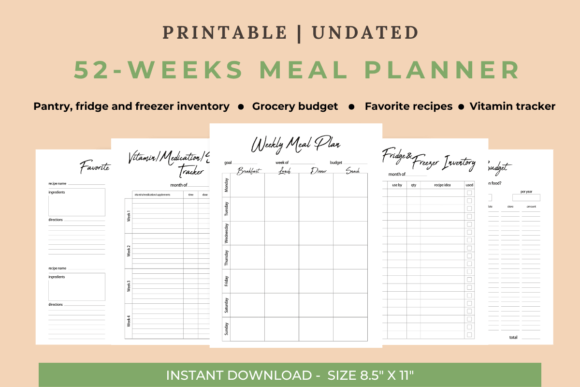 Master Your Kitchen and Your Life: The Ultimate Meal Planner with Freezer Inventory
