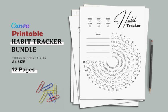 Printable Habit Tracker Bundle: Your Visual Accountability Partner