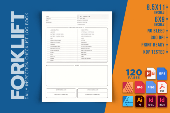 The Forklift Daily Inspection Checklist Book: A Simple Tool for Serious Safety