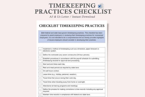The Importance of a Timekeeping Checklist Policy